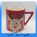 Hot-selling Christmas Ceramic Mug With Number Handle